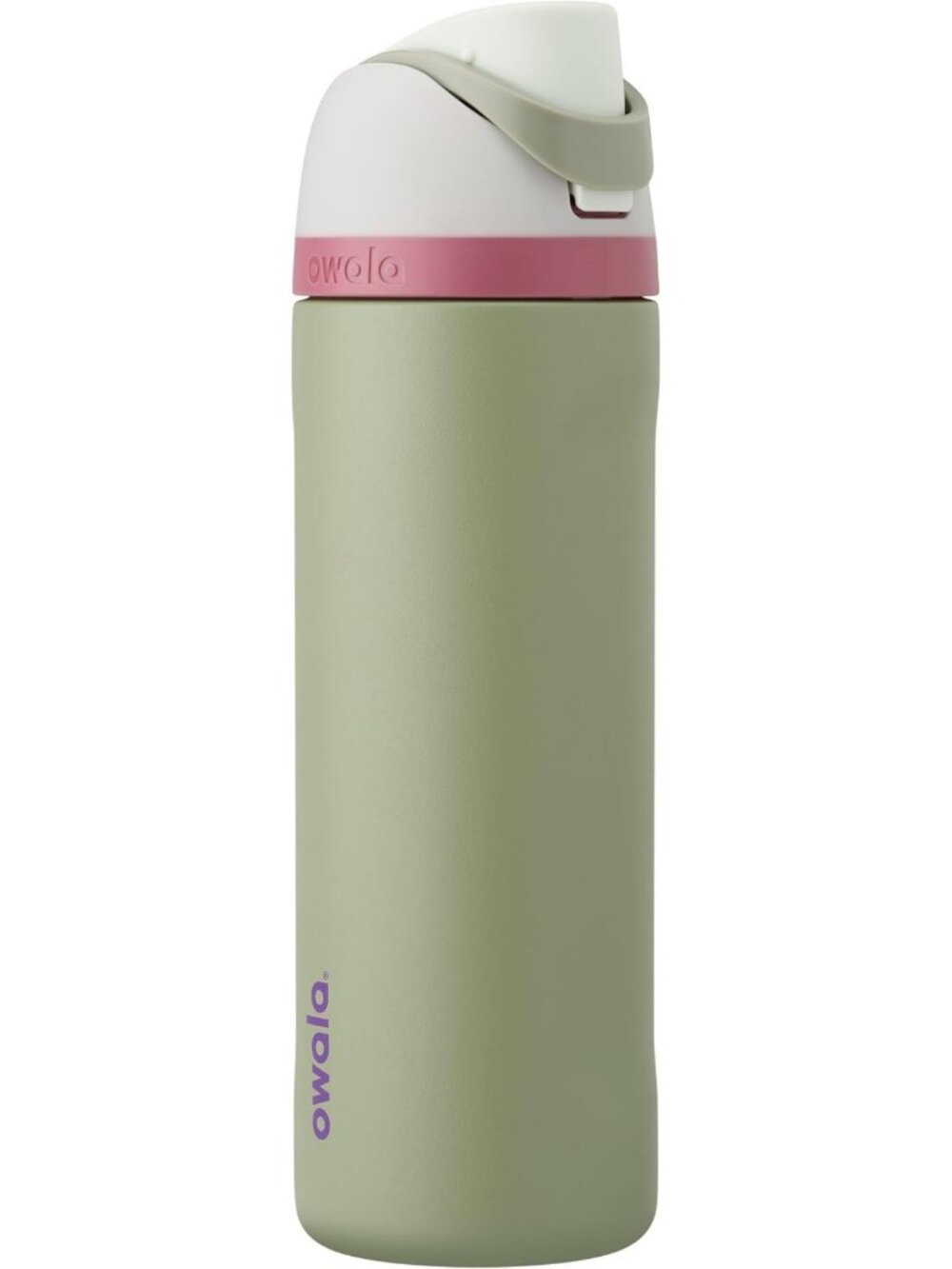 24 oz Stainless Steel Water Bottle with FreeSip, Grey/Green - Eco-Friendly